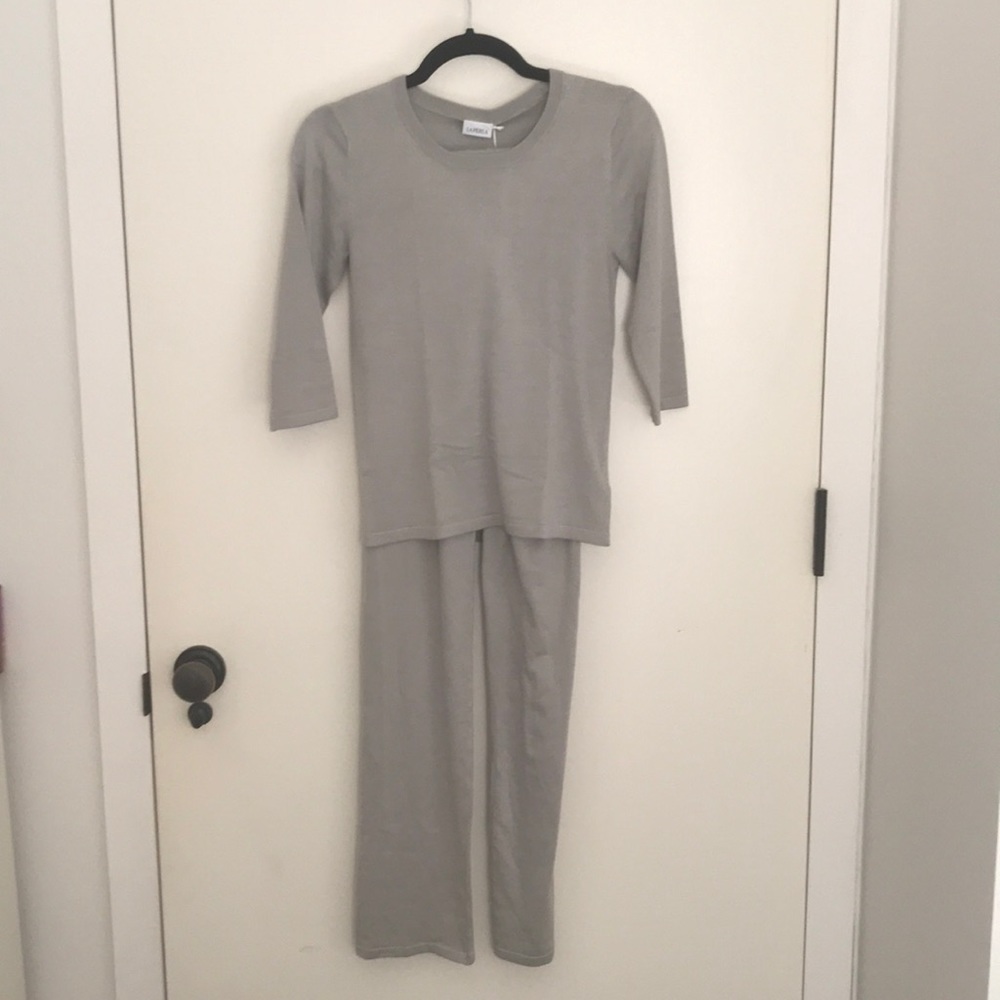 NWT La Perla Grey Silk Loungewear Set
